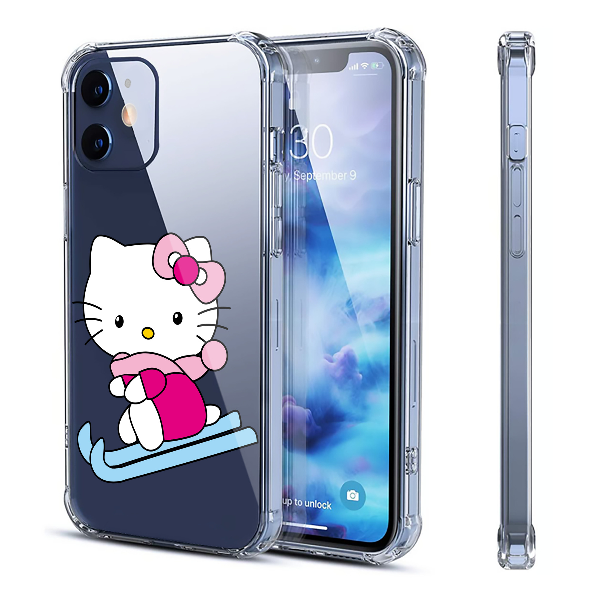 （画像用） Hello Kitty ハローキティ 【iPhone 12シリーズ対応】透明スマホケース（クリアソフトケース）